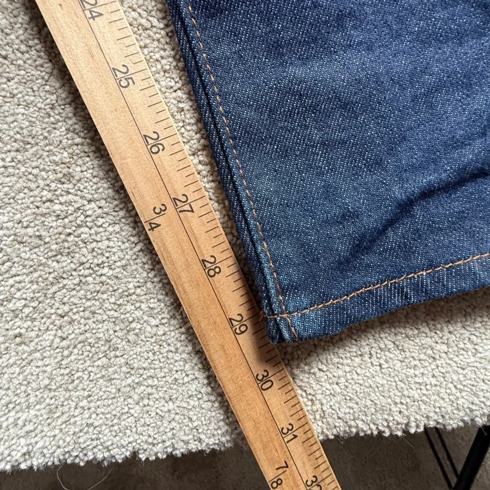 Levis 501 Original Fit Jeans Mens 36x30 Dark Indigo Blue Button Fly Straight Leg